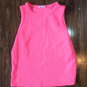 Neon pink tank top